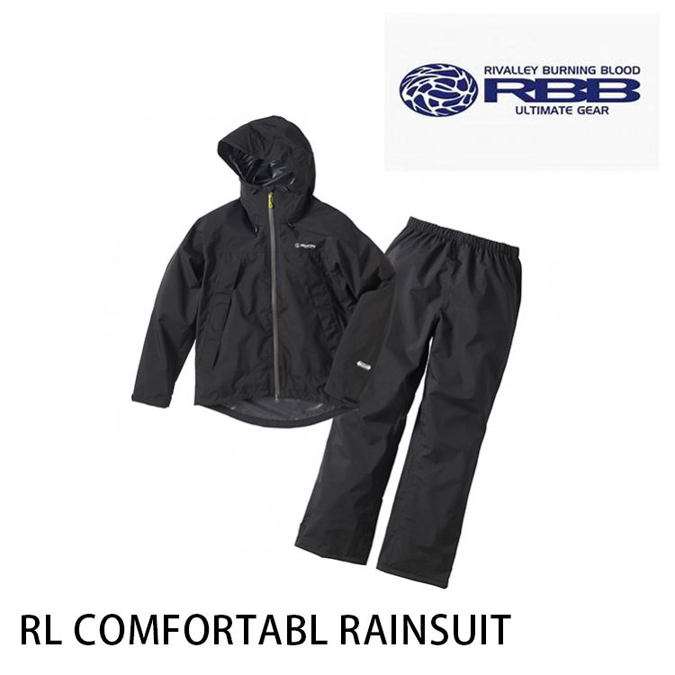 RIVALLEY COMFORTABL RAINSUIT #黑 #3L[雨衣套裝]